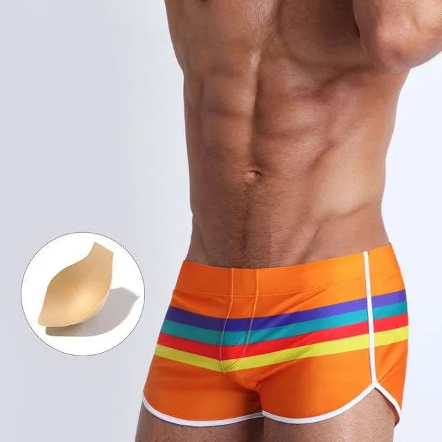 Striped Away Swim Trunks