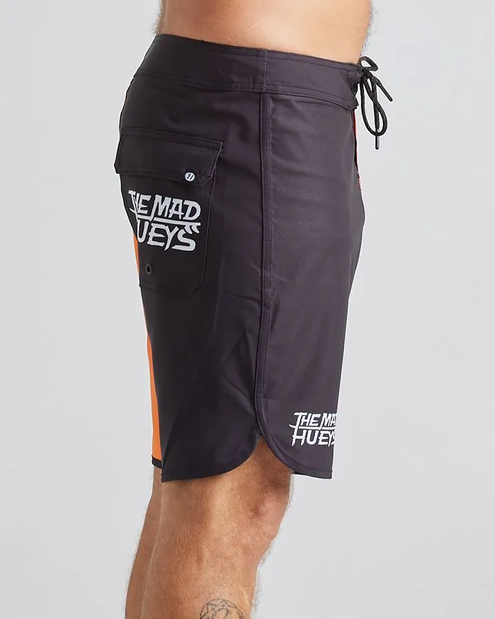 The Mad Hueys Flaming Spiral Boardshort 18"