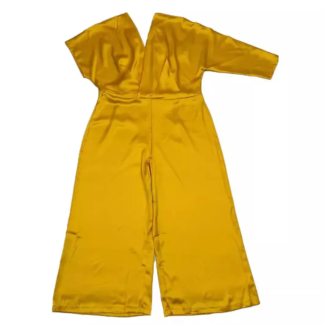 Timeless Grace Wide-Leg Gold Jumpsuit - Prolyf Styles