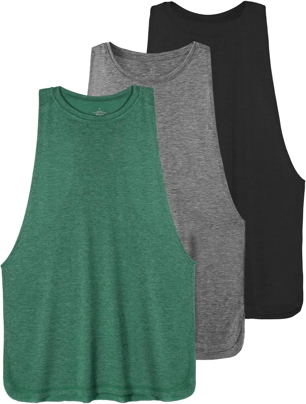 Ullnoy Workout Tank Tops for Women Running Muscle Tanks Sleeveless Loose Fit Gym Yoga Sport Shirts 3-5 Pack