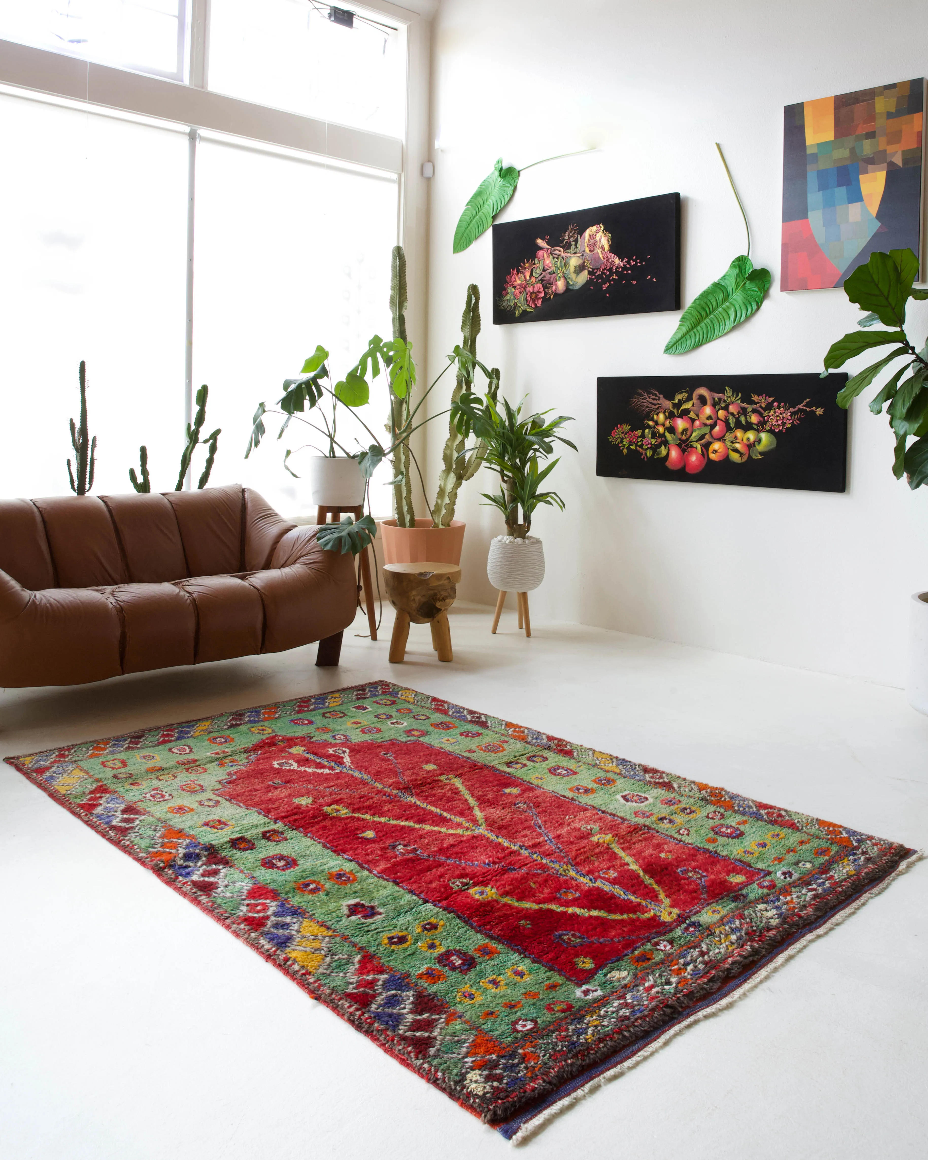 Vintage Oushak Rug 4'11"x6'9"