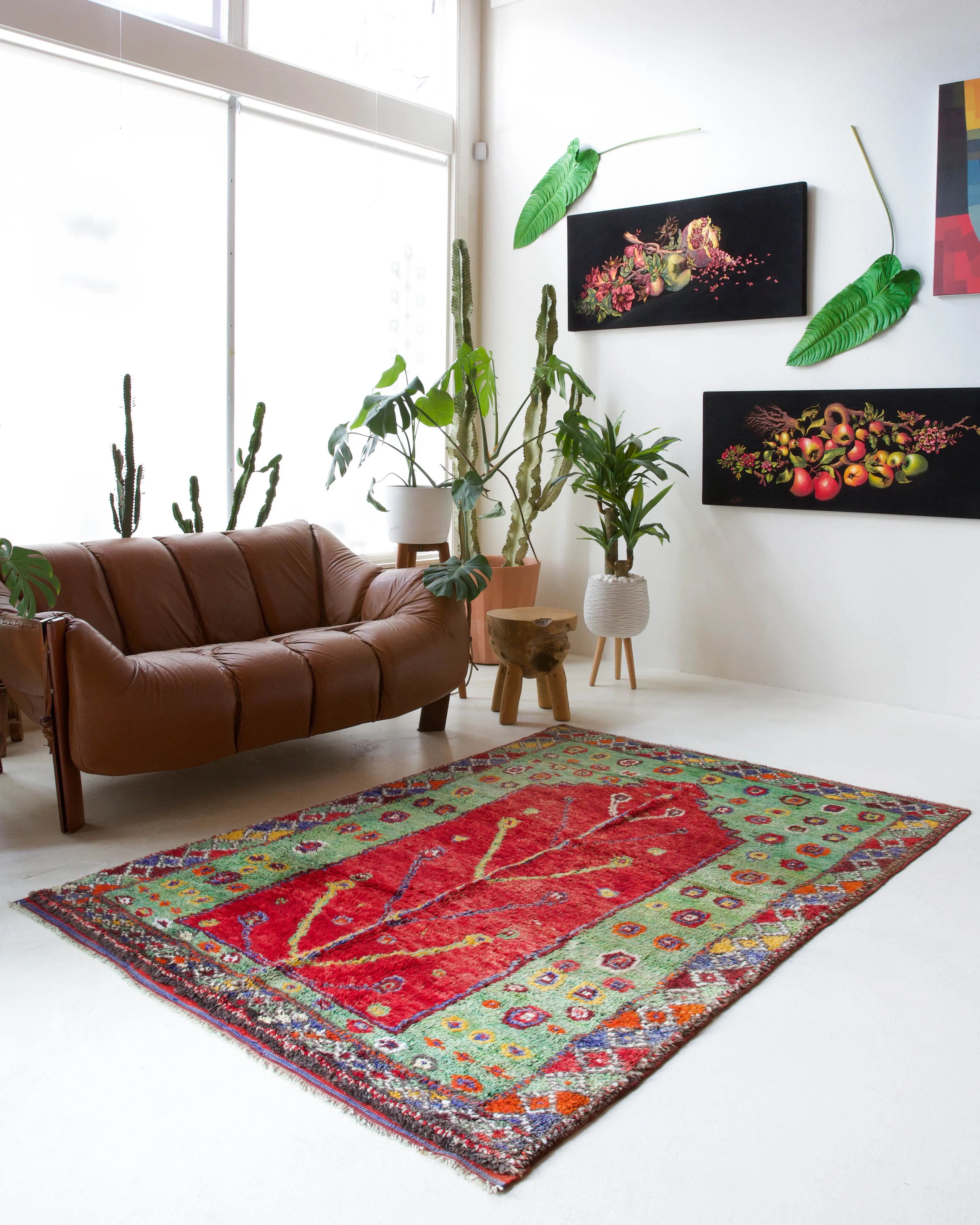 Vintage Oushak Rug 4'11"x6'9"