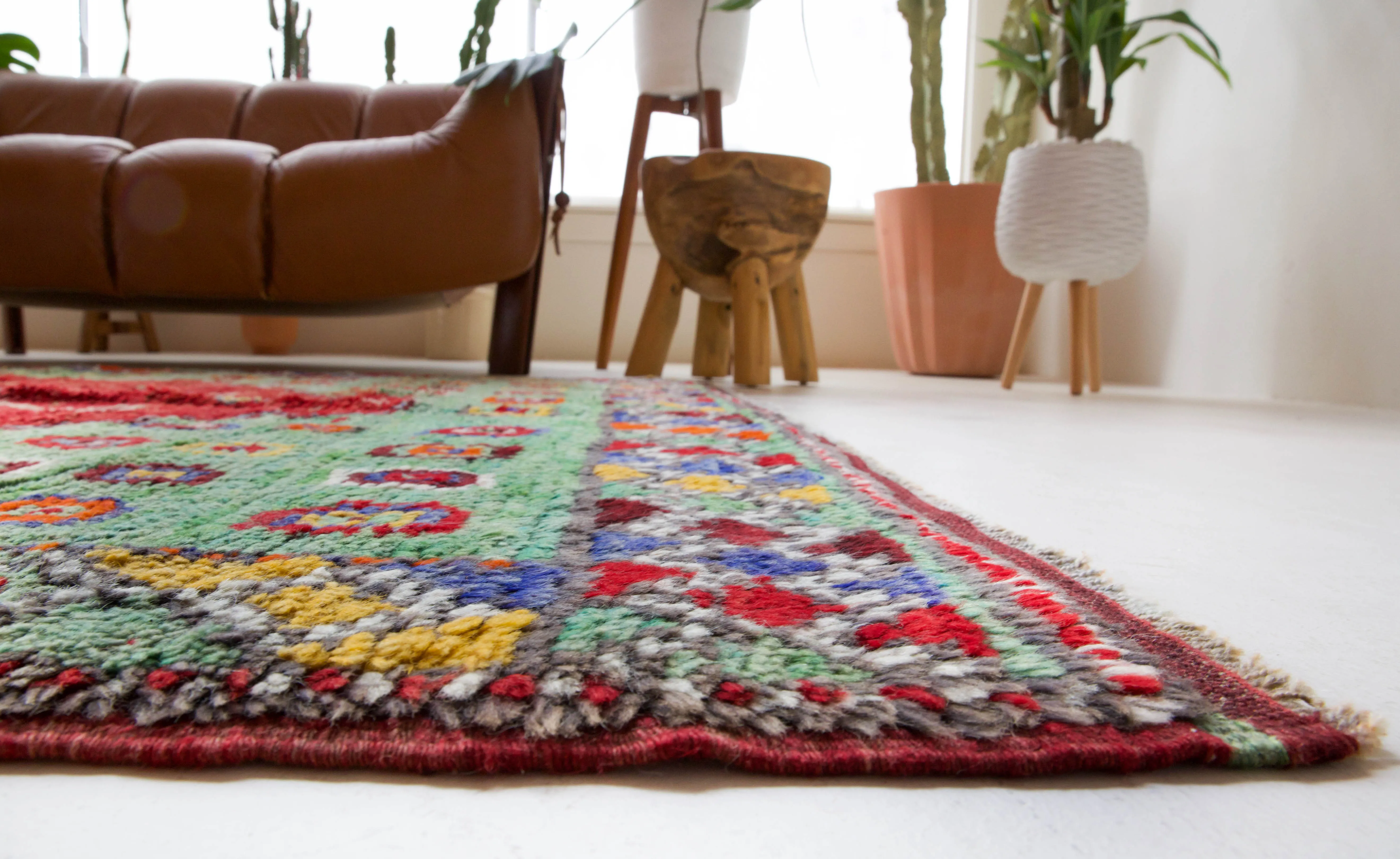 Vintage Oushak Rug 4'11"x6'9"
