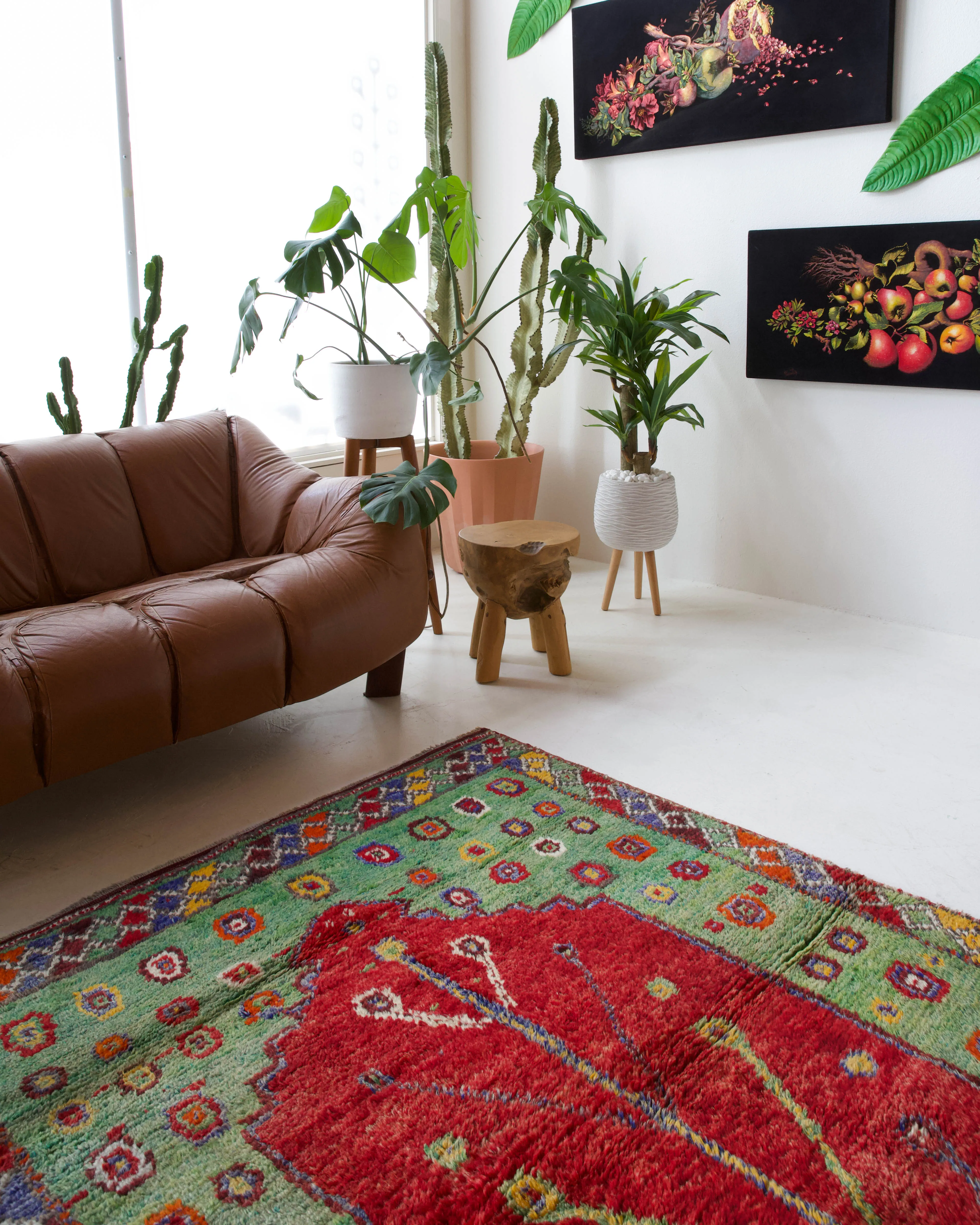 Vintage Oushak Rug 4'11"x6'9"
