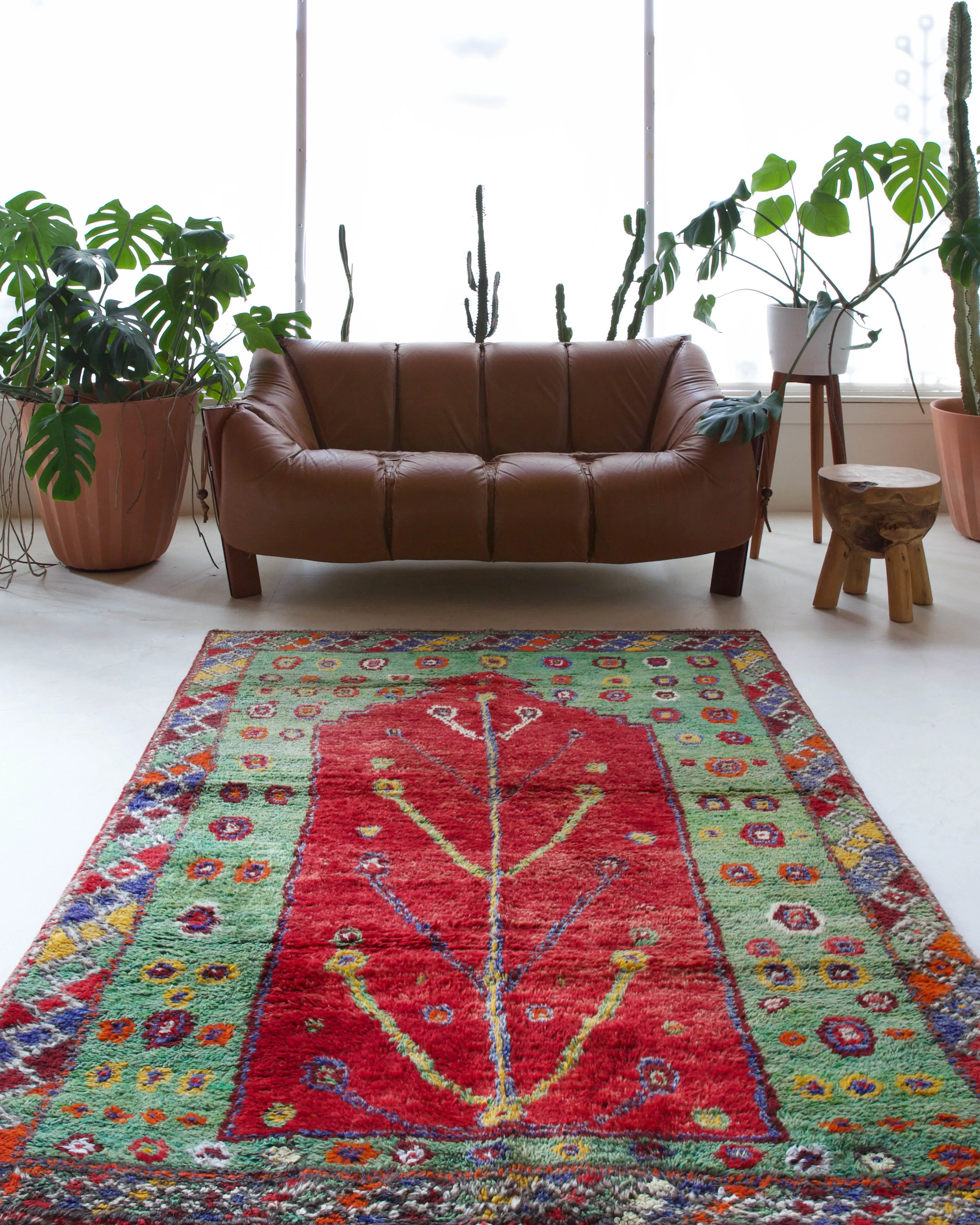 Vintage Oushak Rug 4'11"x6'9"