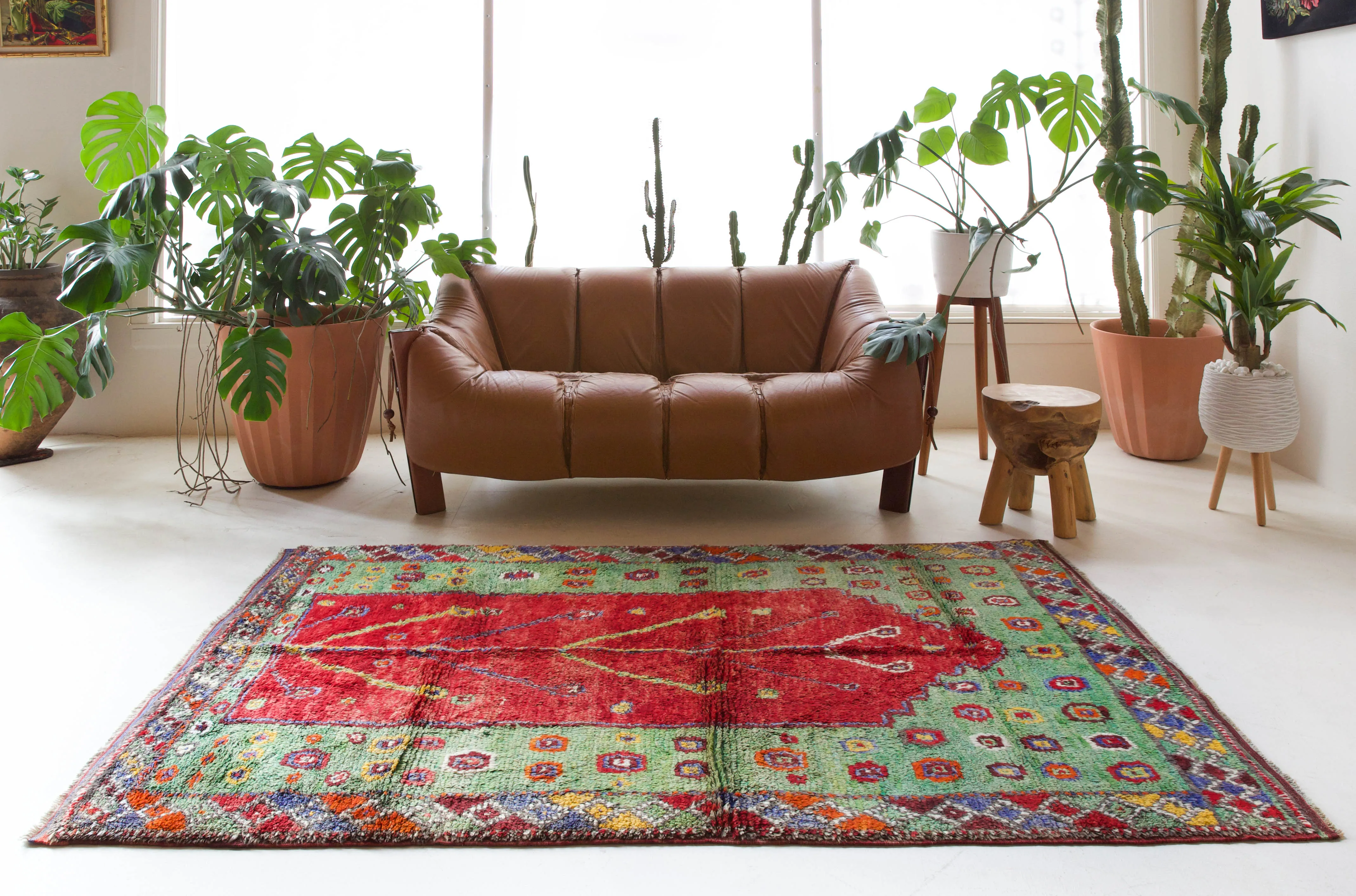 Vintage Oushak Rug 4'11"x6'9"