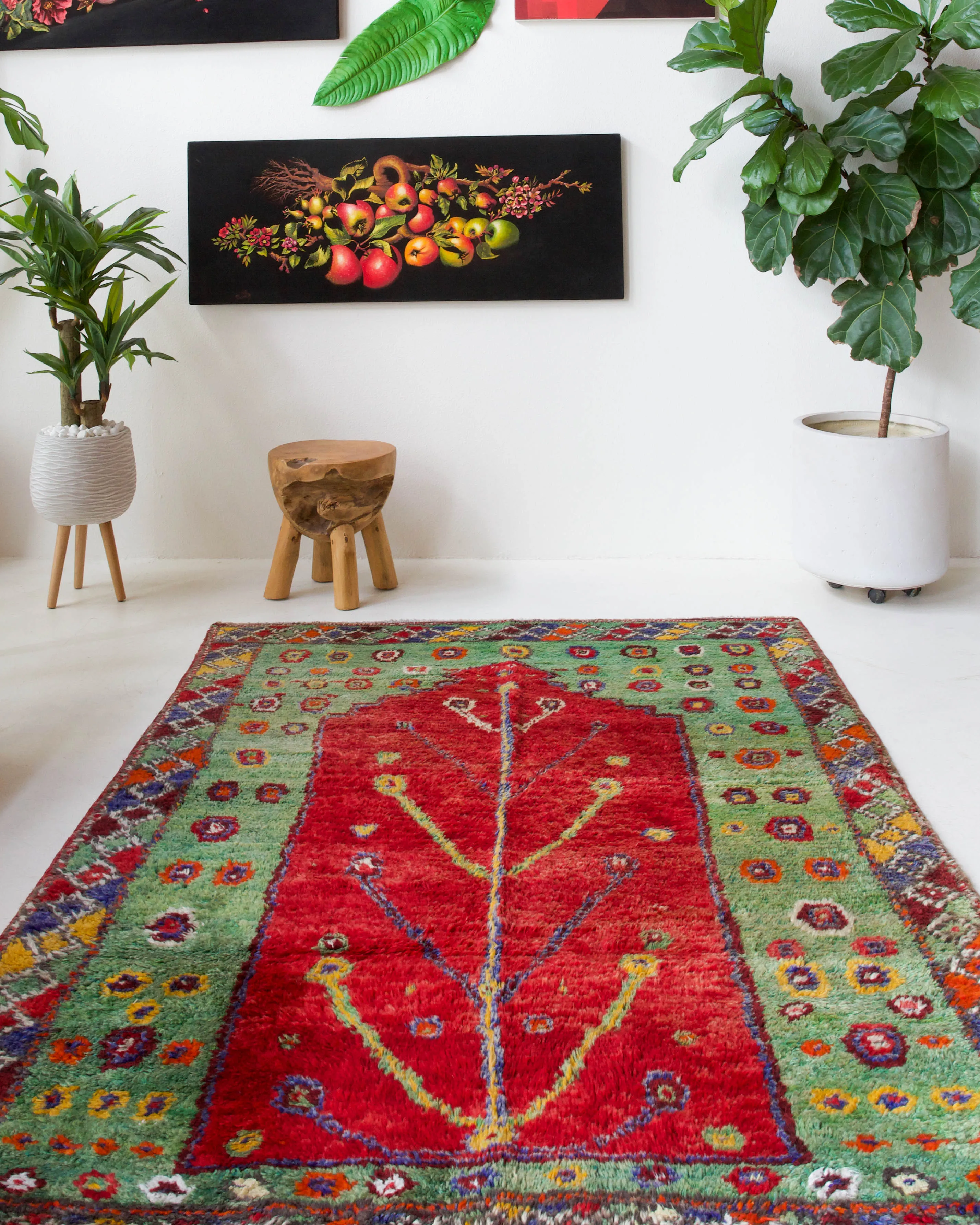 Vintage Oushak Rug 4'11"x6'9"
