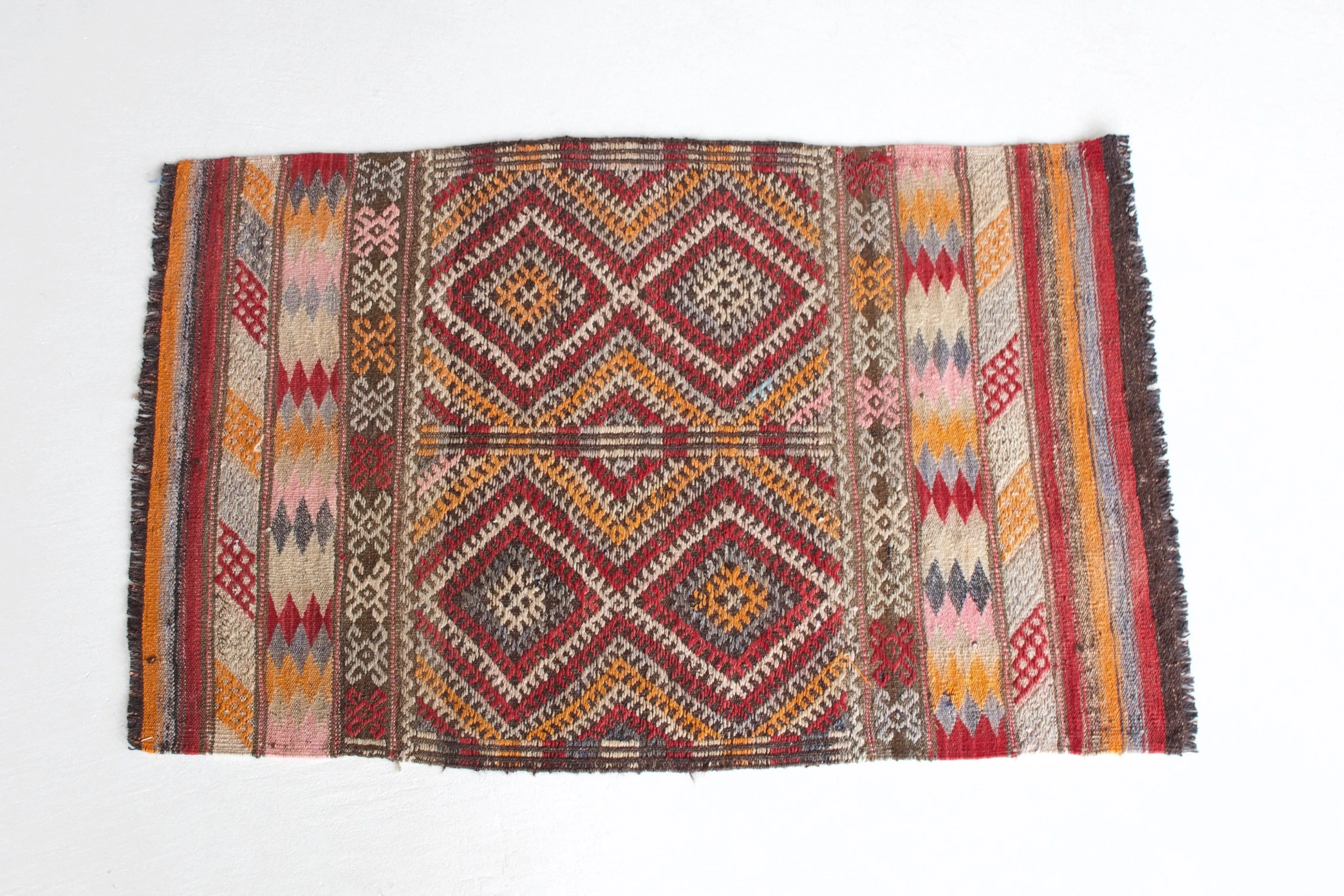 Vintage Turkish Cicim Kilim Rug 2'10"x4'4"