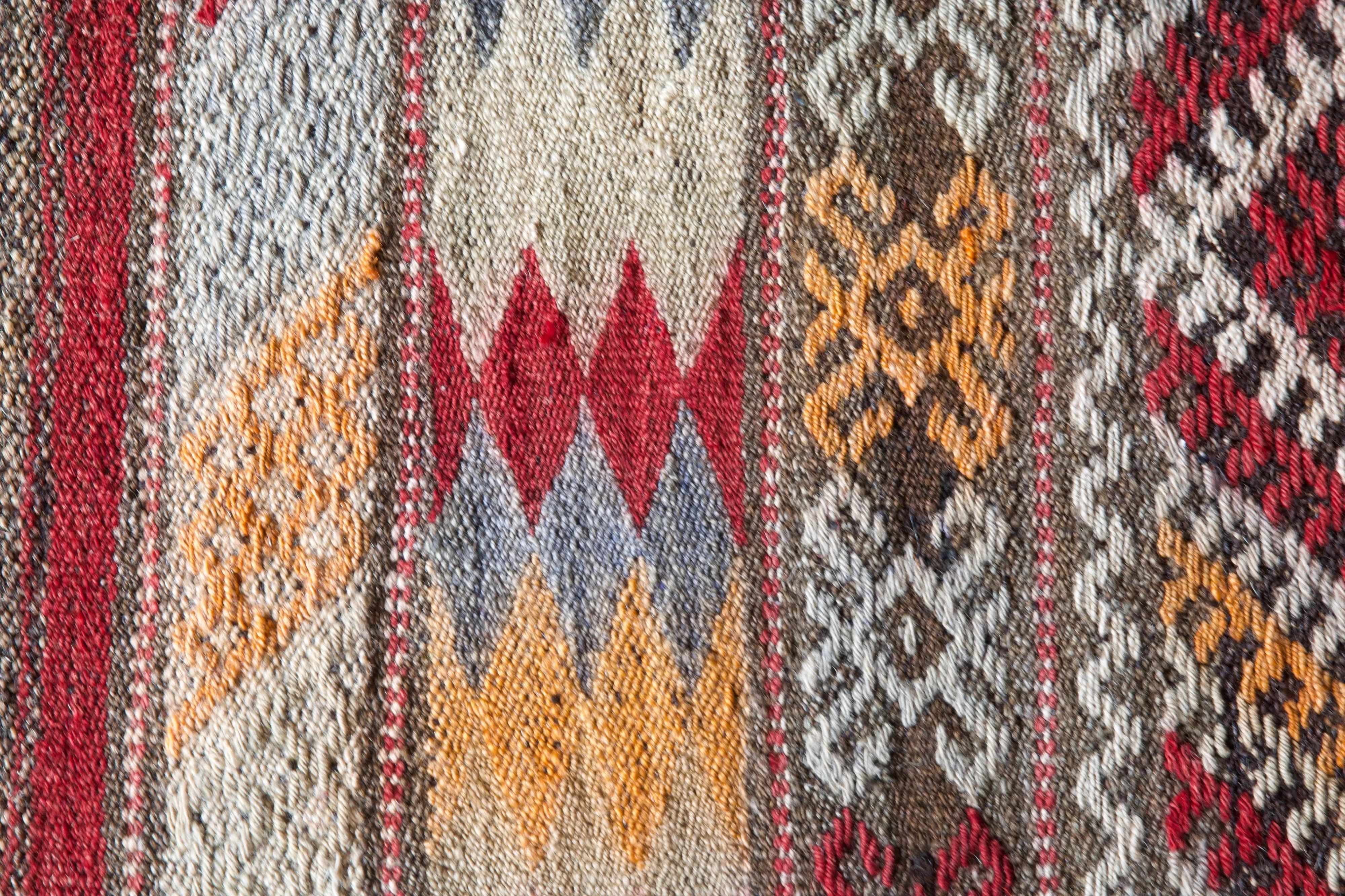 Vintage Turkish Cicim Kilim Rug 2'10"x4'4"
