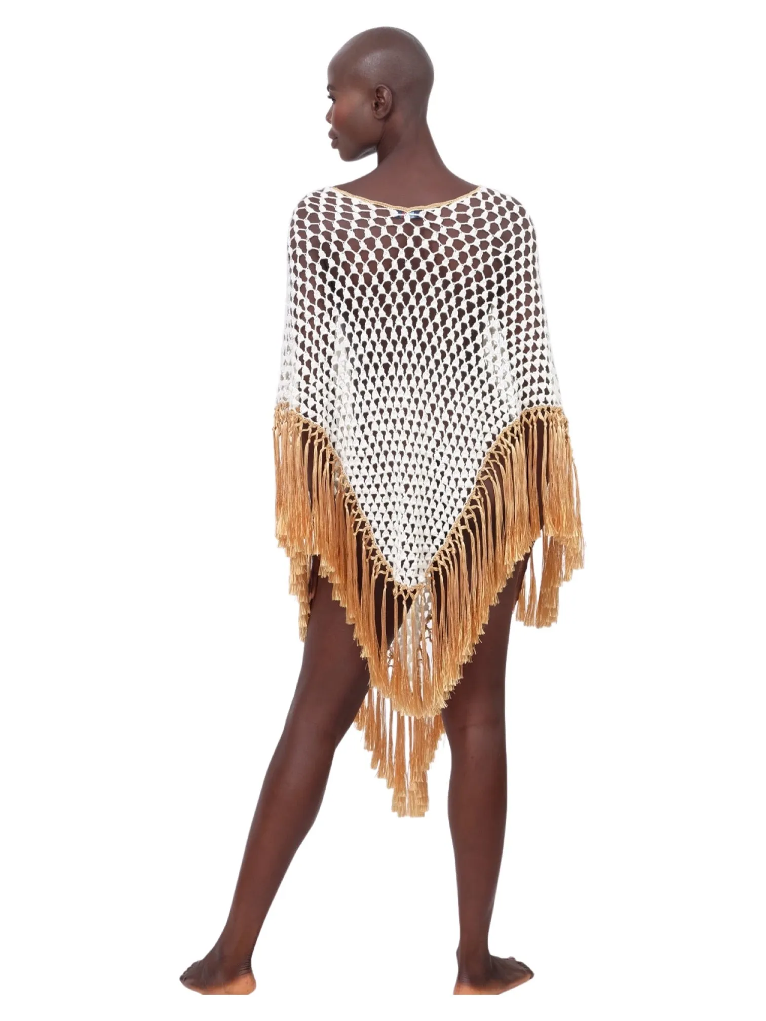 White Phoenix Fringed Coverup