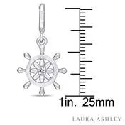 White Sapphire Ship Helm Charm