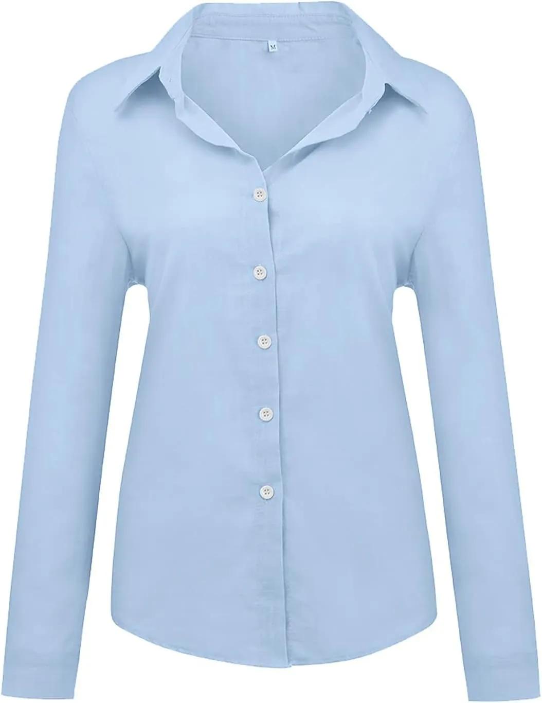 Womens Button Down Shirts Linen Casual Long Sleeve Loose Shirt Tops Bathing Suit Cover Up Cotton Blouses for Women