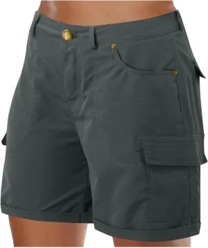 Women's Cargo Shorts Summer High Waist Outdoor Hiking Short Pants with Pockets Loose Fit Button Bermuda Shorts