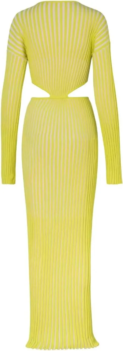 Women's Long Sleeve Ribbed Knit Maxi Dress - Bentley