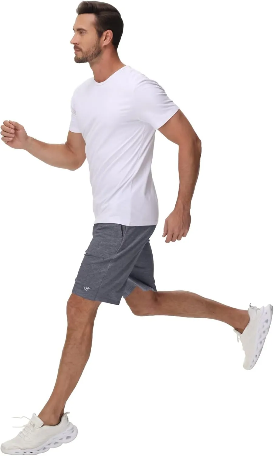 Yundobop Mens Casual Shorts Cotton Drawstring Summer Athletic Shorts with Zipper Pockets