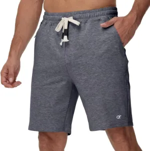 Yundobop Mens Casual Shorts Cotton Drawstring Summer Athletic Shorts with Zipper Pockets