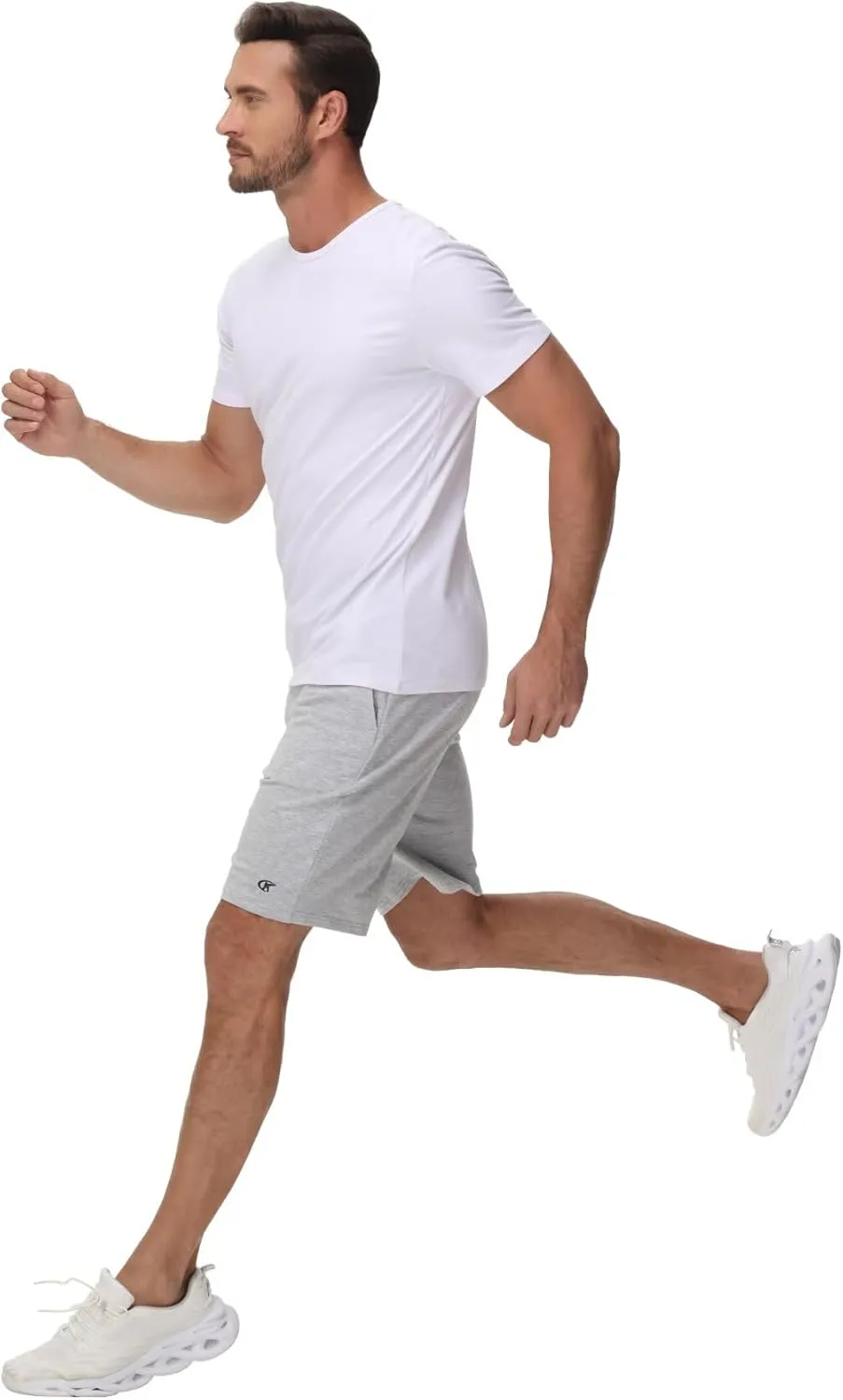Yundobop Mens Casual Shorts Cotton Drawstring Summer Athletic Shorts with Zipper Pockets